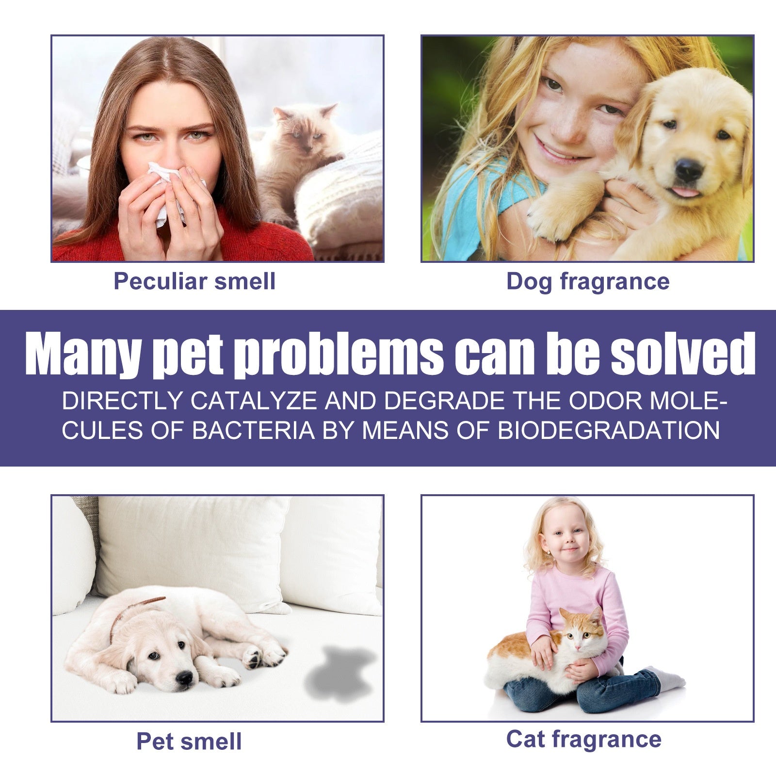 Pet Odor Eliminator Spray – Fast-Acting Deodorizer for Dogs, Cats & Home Freshening