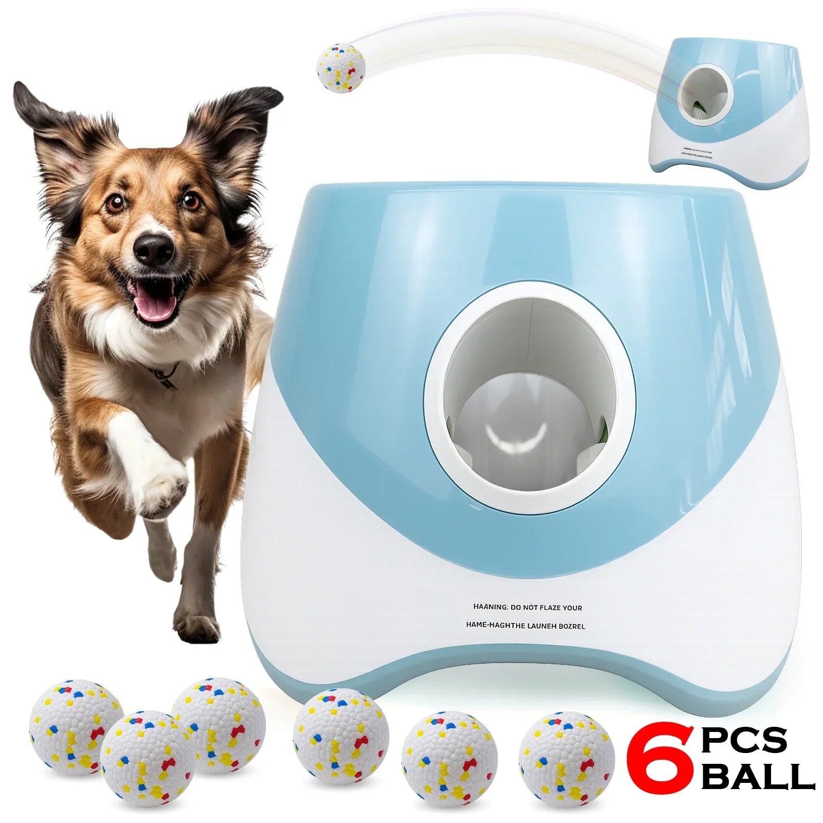 Automatic Dog Tennis Ball Launcher – Interactive Rechargeable Fetch Toy for Small & Medium Dogs