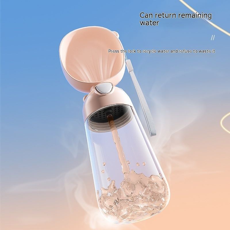 Portable Dog Water Bottle – Leak-Proof 2-in-1 Travel Water & Food Dispenser