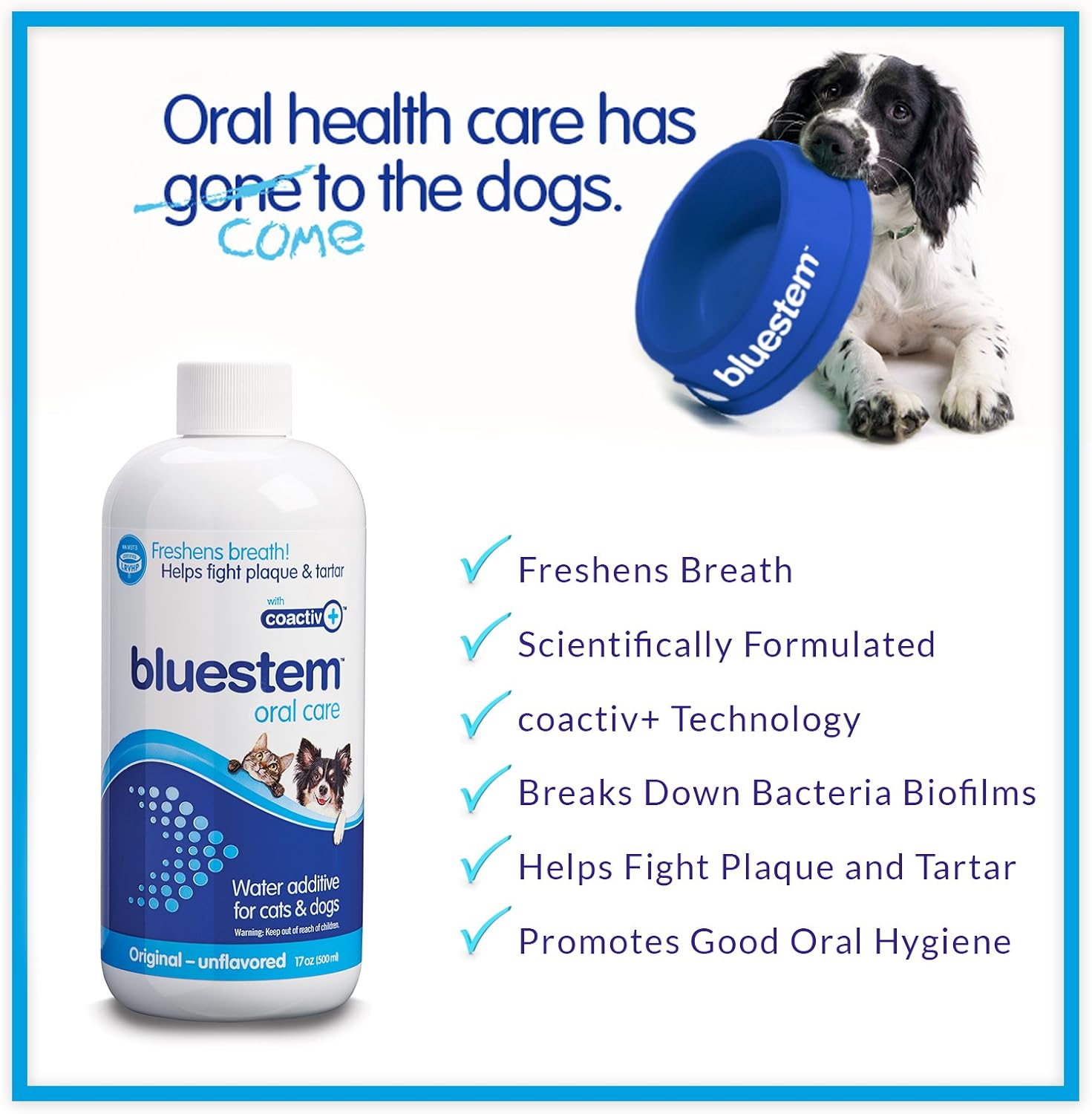 Dog & Cat Dental Water Additive – Fresh Breath & Plaque Control