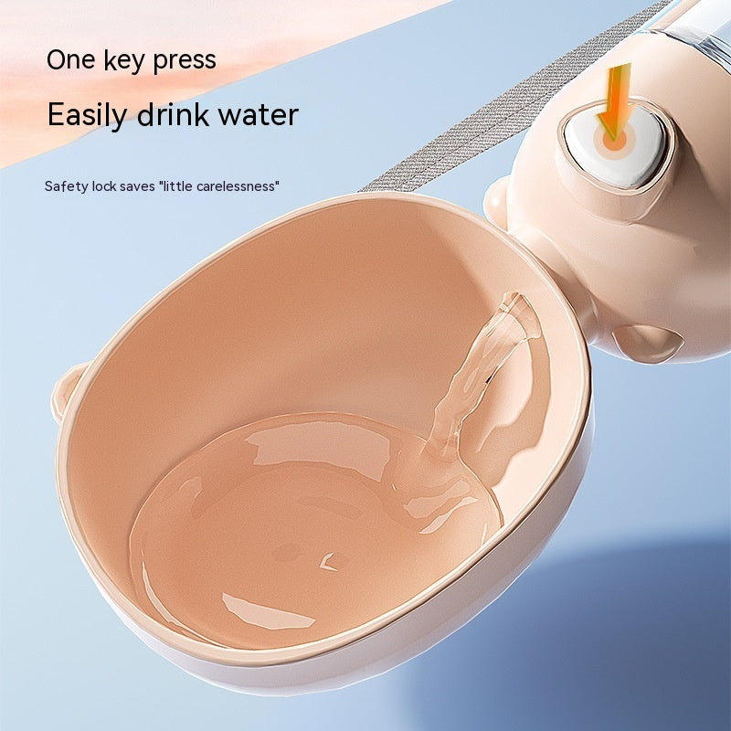 Portable Dog Water Bottle – Leak-Proof 2-in-1 Travel Water & Food Dispenser