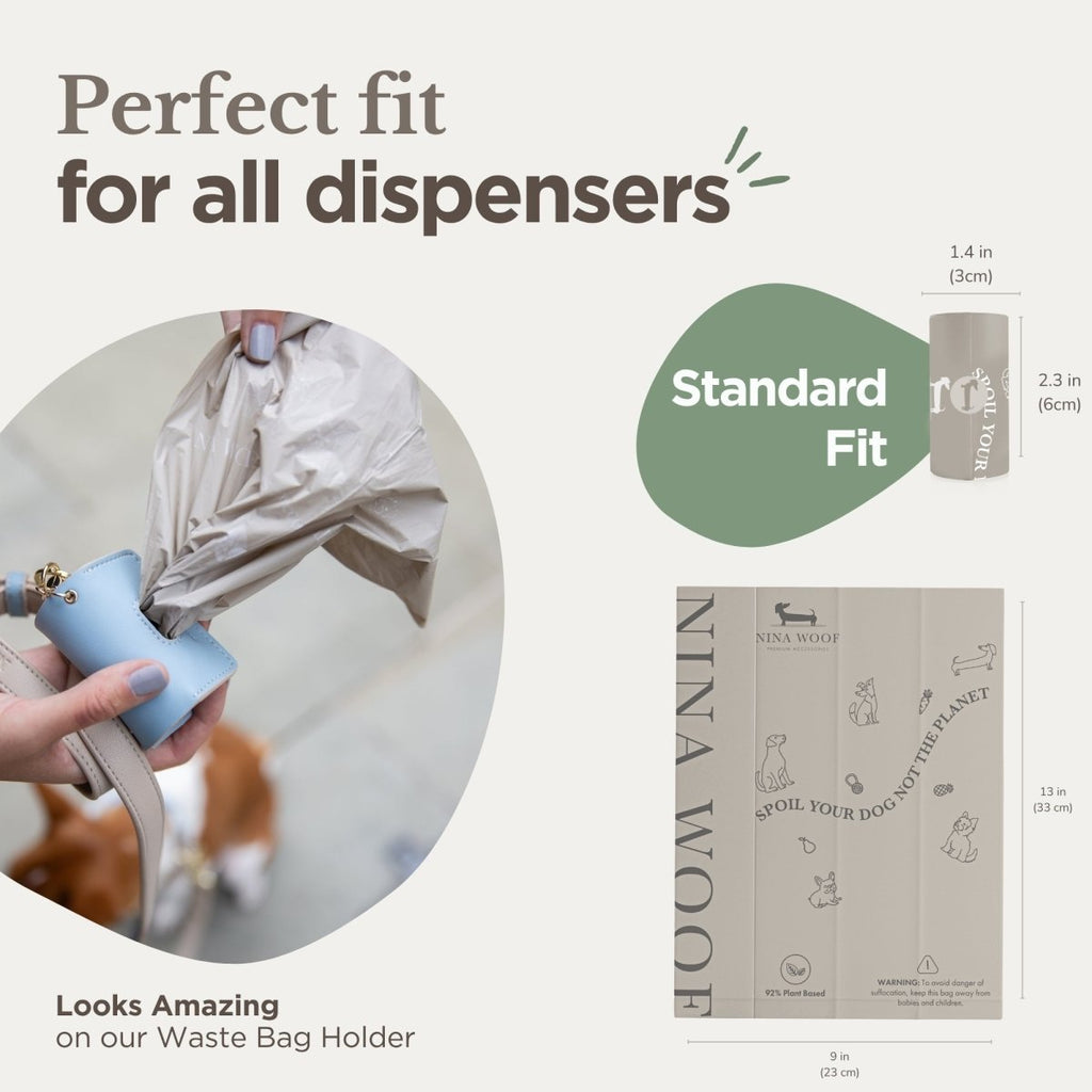 Biodegradable Dog Waste Bags – Leak-Proof Compostable Refill Rolls for Dogs