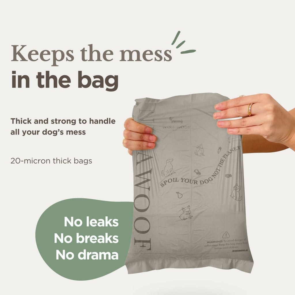 Biodegradable Dog Waste Bags – Leak-Proof Compostable Refill Rolls for Dogs
