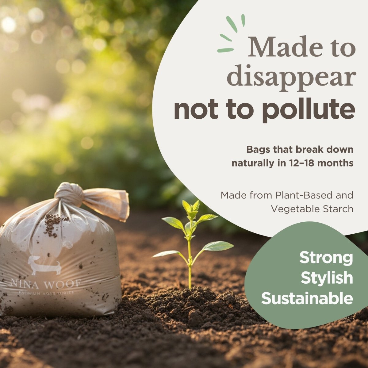 Biodegradable Dog Waste Bags – Leak-Proof Compostable Refill Rolls for Dogs